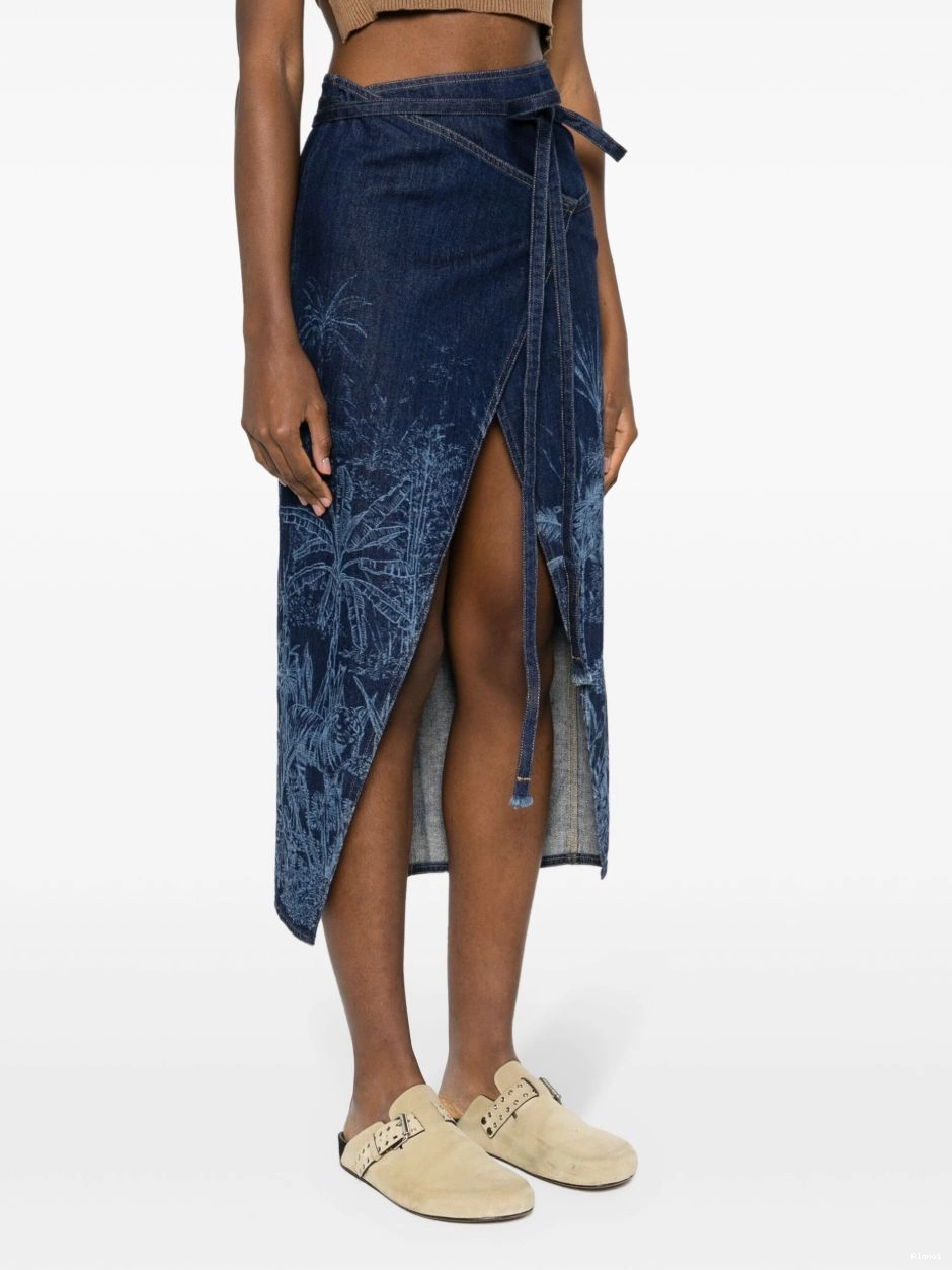 Cheap Jouy denim Women Toile Alanui de Jungle skirt 0729